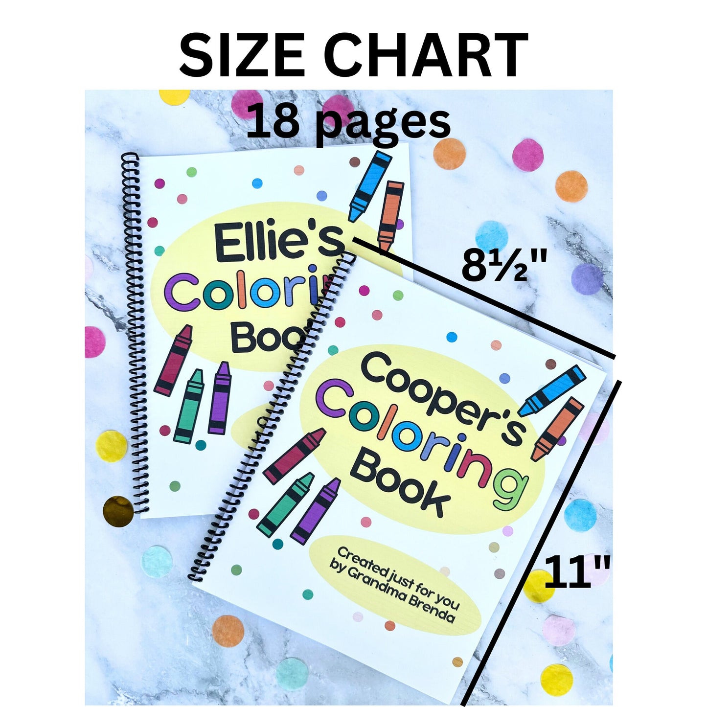 Personalized Kids Coloring Book, Handmade