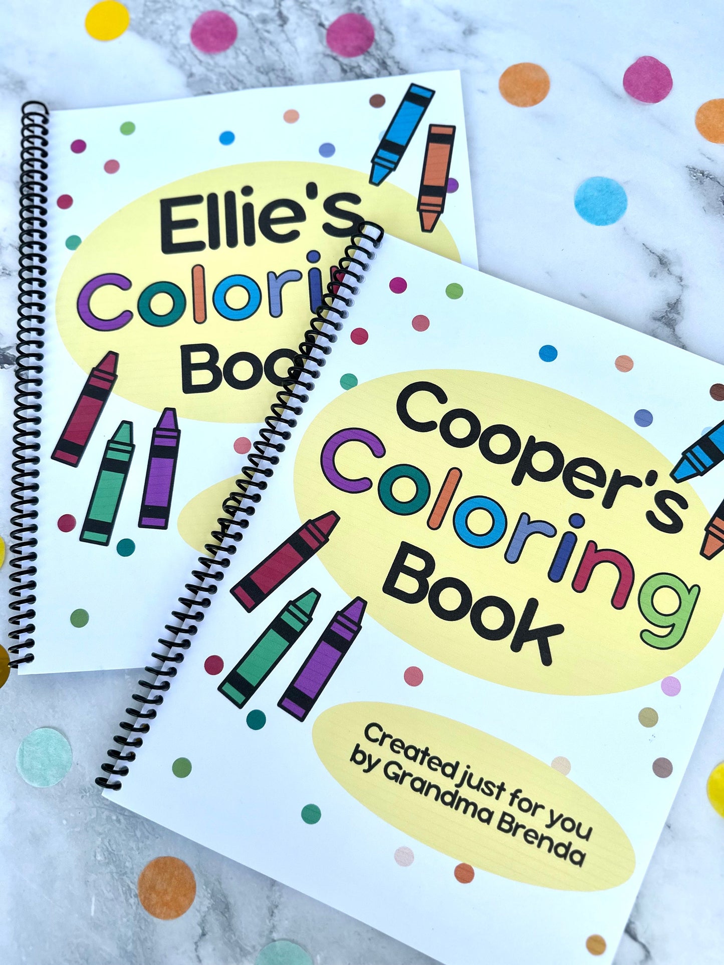 Personalized Kids Coloring Book, Handmade