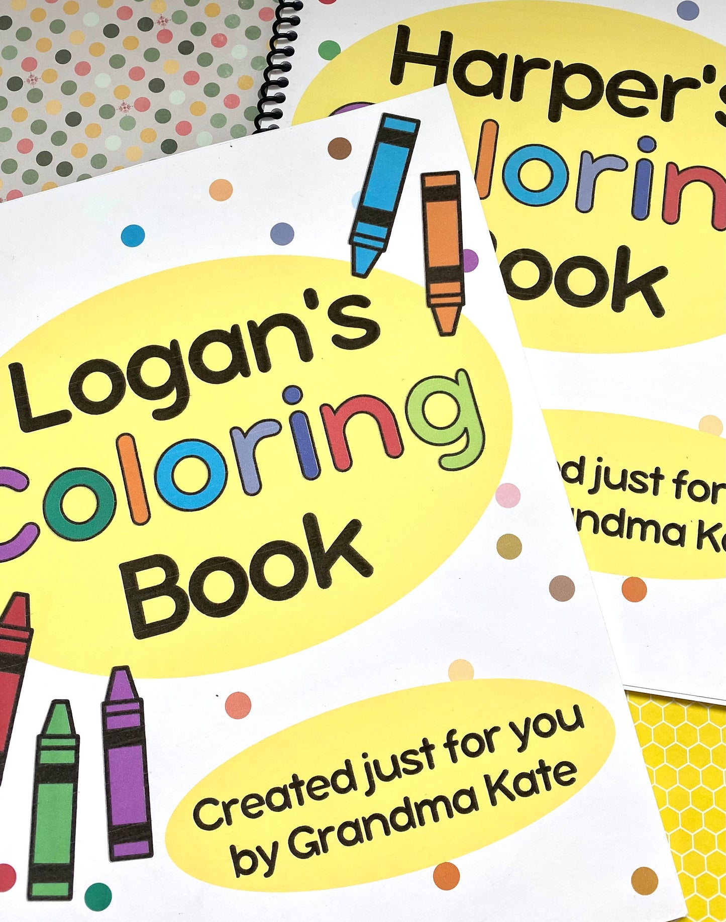 Personalized Kids Coloring  Book, Handmade