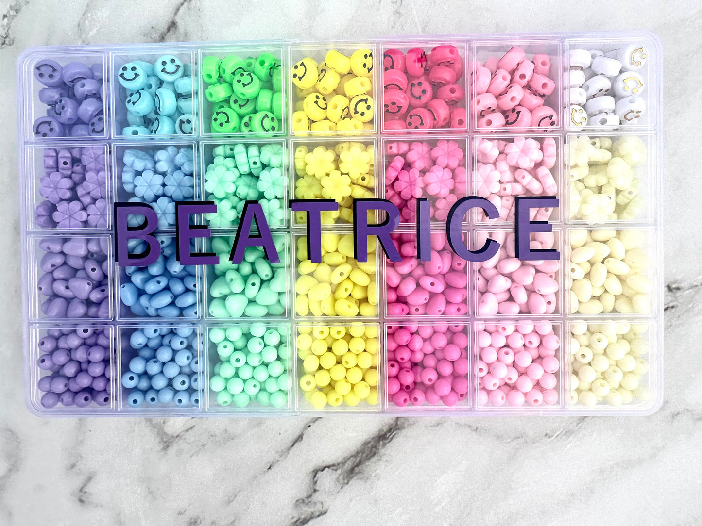 Personalized Bead Jewelry Kit Gift For Kids, Handmade