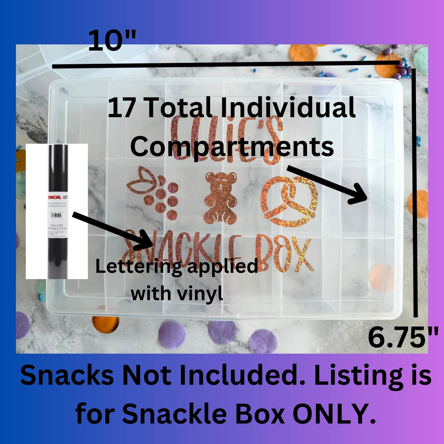 Personalized Snack Box, Handmade