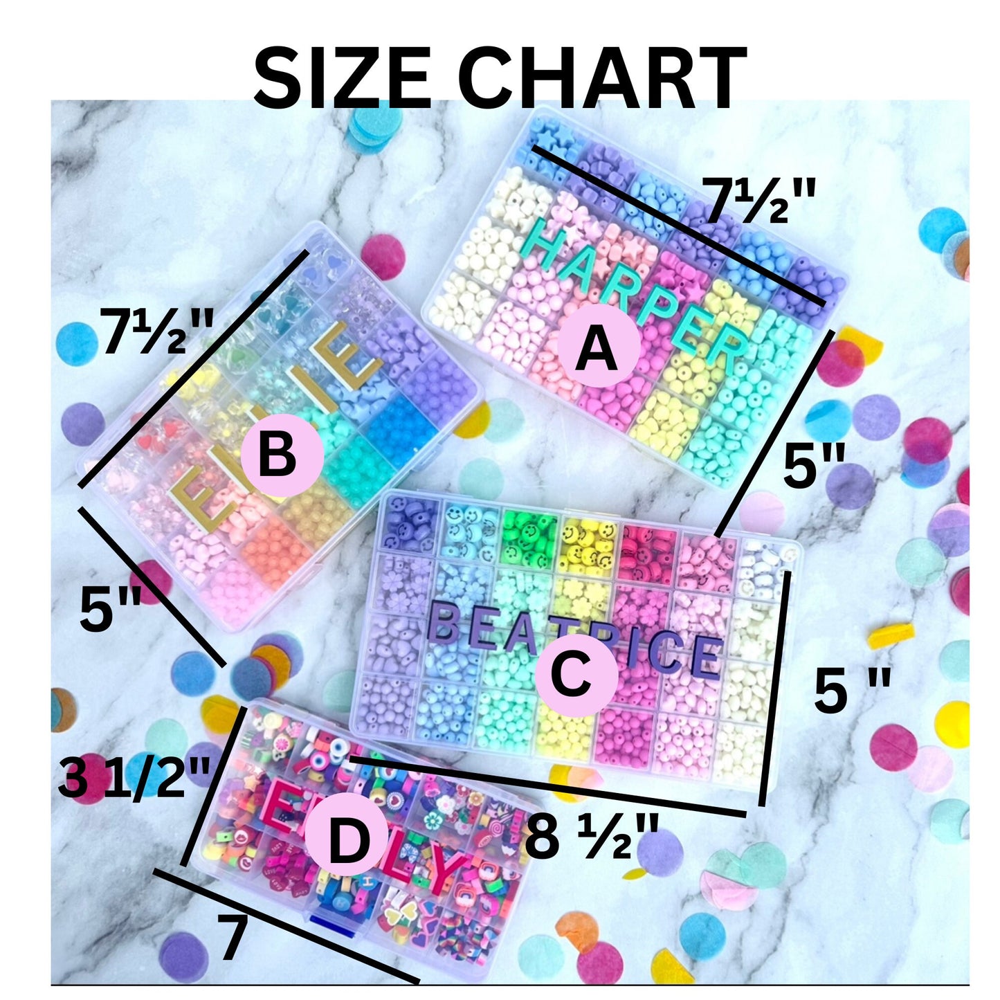 Personalized Bead Jewelry Kit Gift For Kids, Handmade