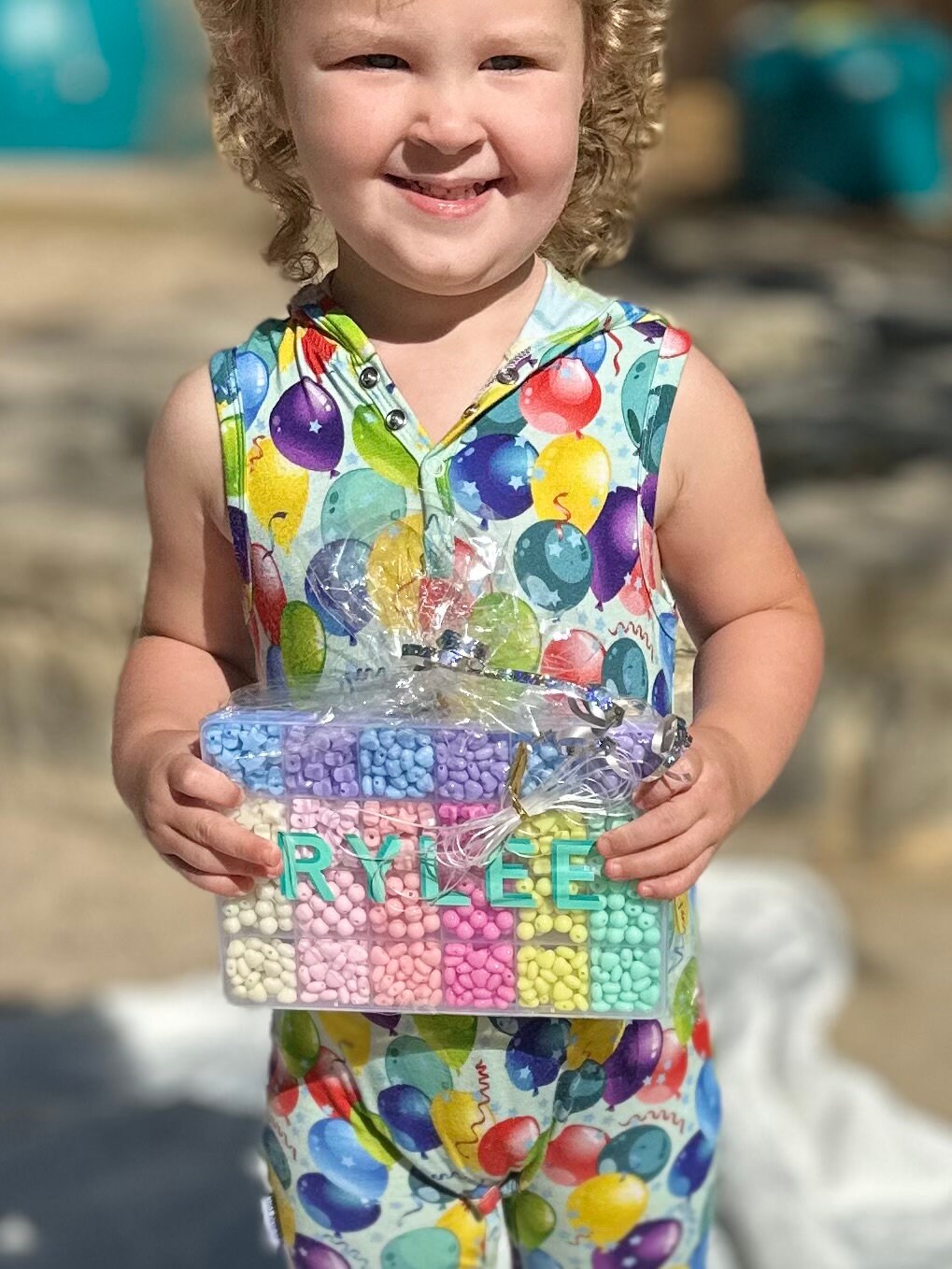 Personalized Bead Jewelry Kit Gift For Kids, Handmade